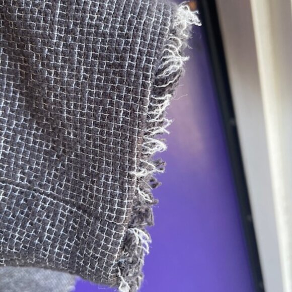 Ann Taylor black fringe jacket w/cropped sleeves - Picture 5 of 9